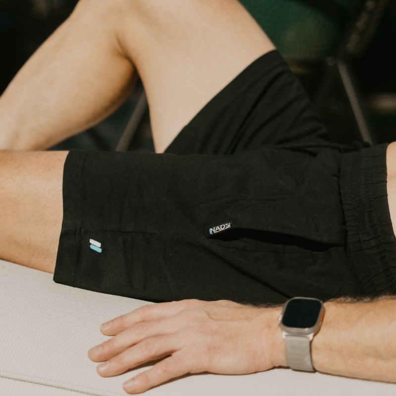 Up Close image of Black Nads Shorts