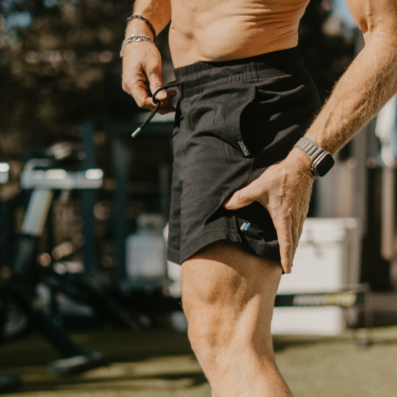 Up Close image of Black Nads Shorts