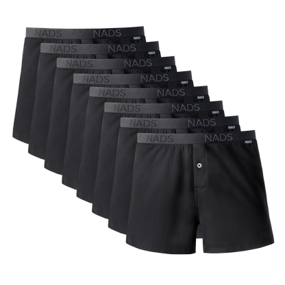 Organic Cotton Boxer 8 Pack: Black