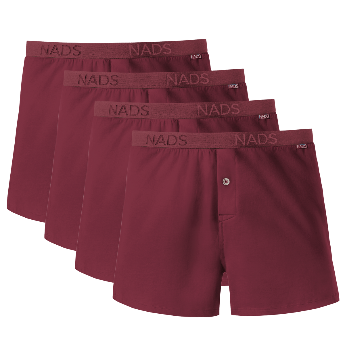 Organic Cotton Boxer 4 Pack: Maroon