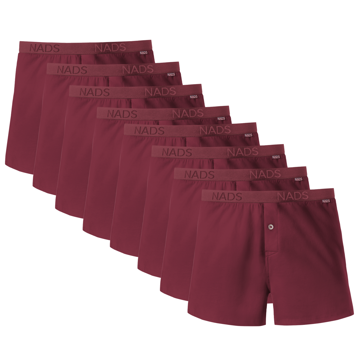 Organic Cotton Boxer 8 Pack: Maroon