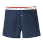 Single pair of Organic Cotton Boxers in Blue with a USA waistband